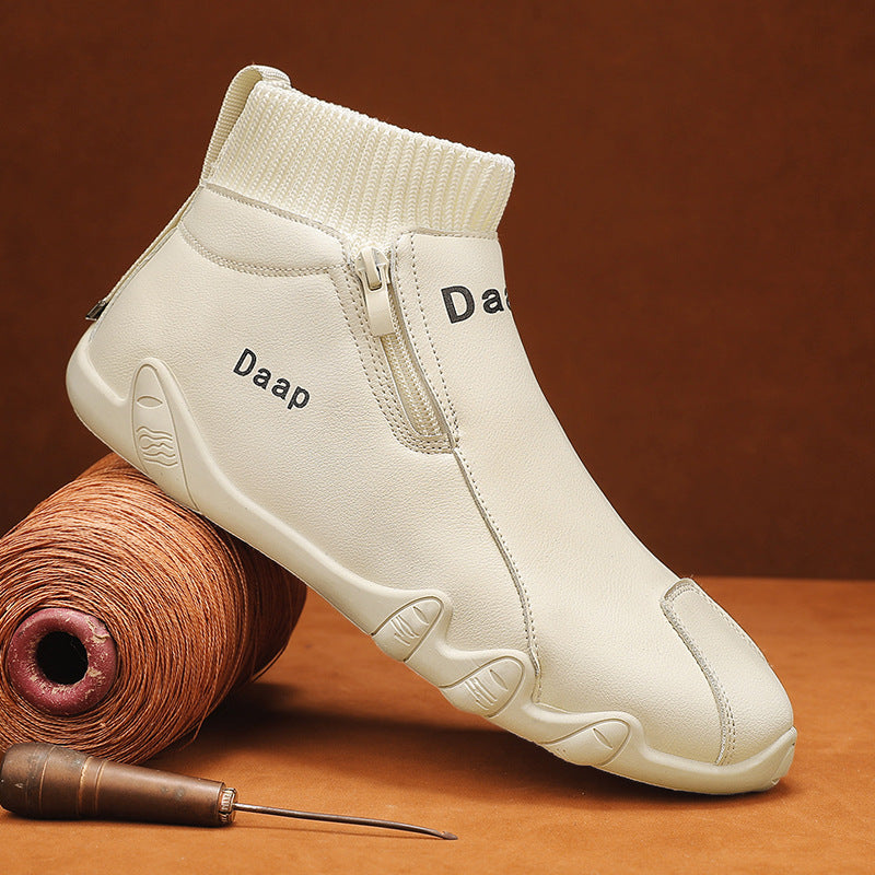 Men's vintage-style boots, slip-on