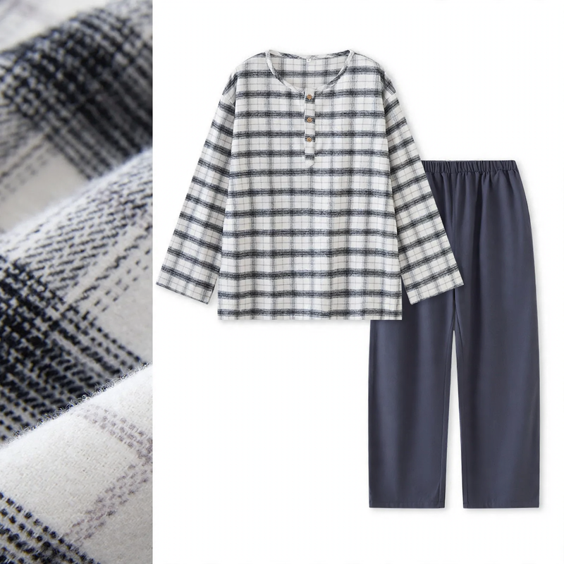 Men's Pajama Set, Cotton, Brushed