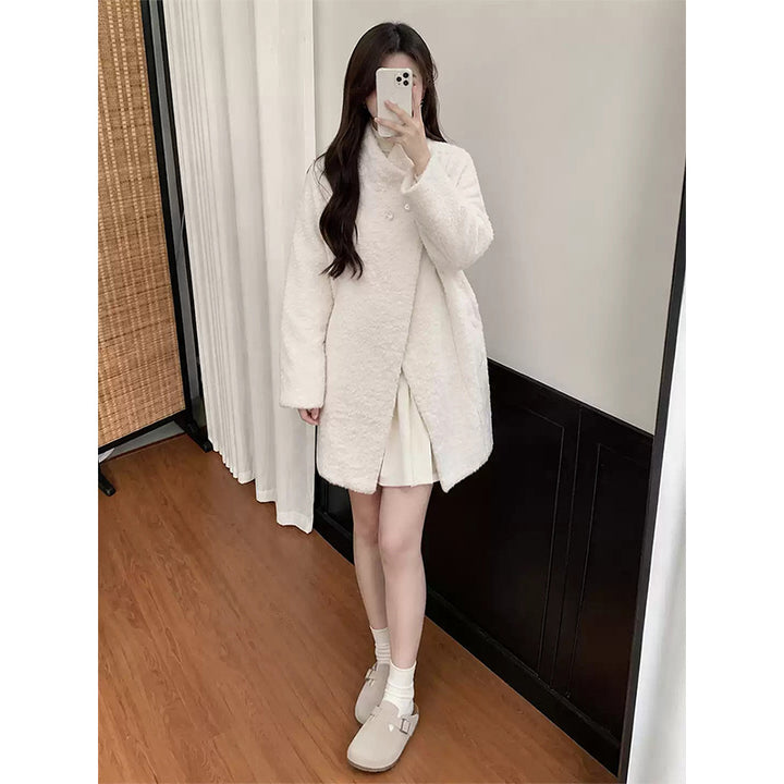 Women's Teddy Fleece Jacket in White