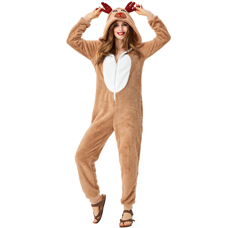 Reindeer Pajamas for Women, loose fit
