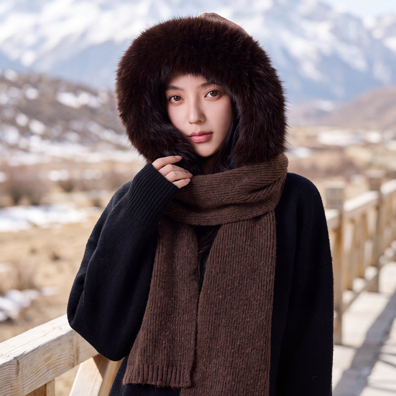 Women’s set of hat and scarf, lined