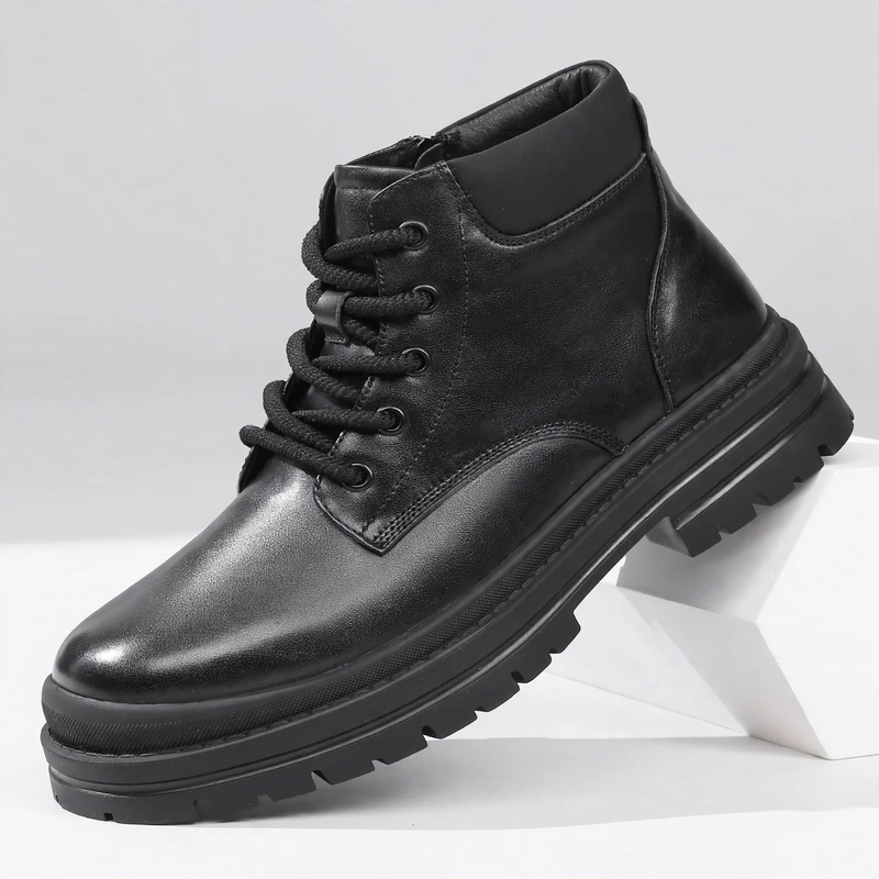 Padded men's Martin boots made of cowhide leather