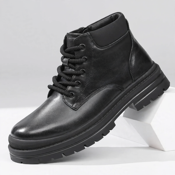 Padded men's Martin boots made of cowhide leather