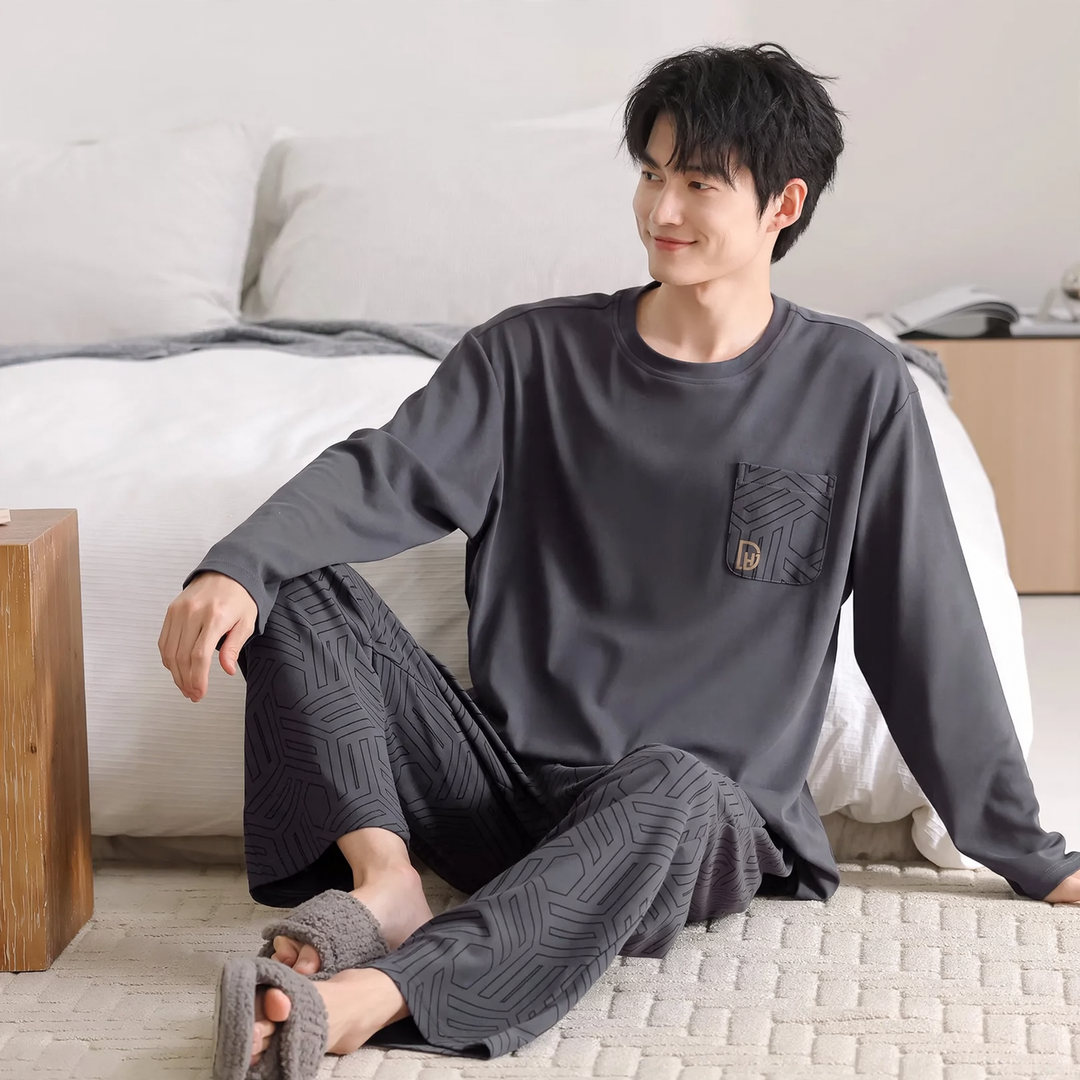 Men's Pajama Set, Cotton, Plus Sizes