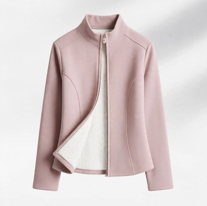 Padded sports jacket with zipper