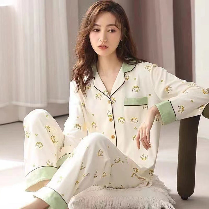 Women's Pajama Set, 100% Cotton, Long Sleeved