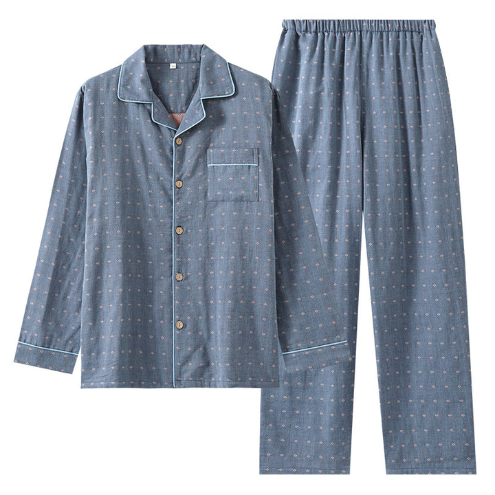 Men's Pajamas, Cotton Gauze, Lightweight, Summer