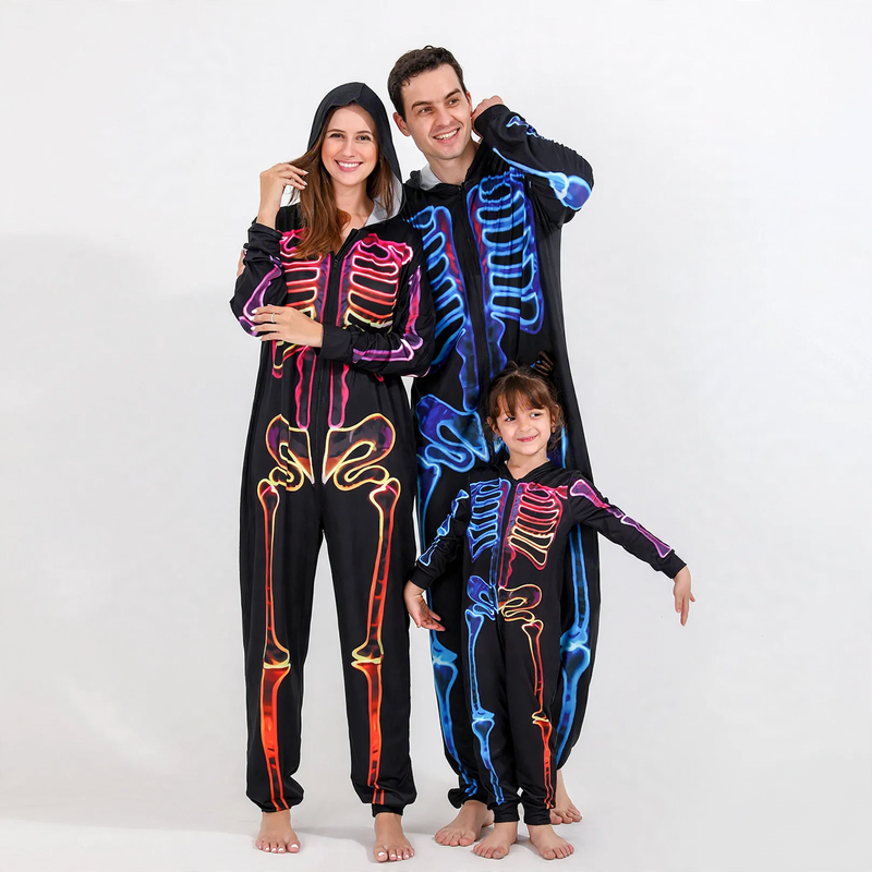 Christmas Pajama Set for the Family, Knit Look Print