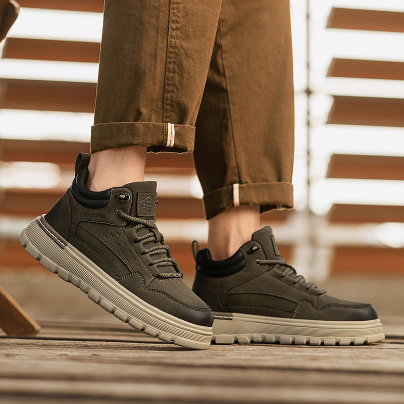 Light high-top casual shoes, non-slip