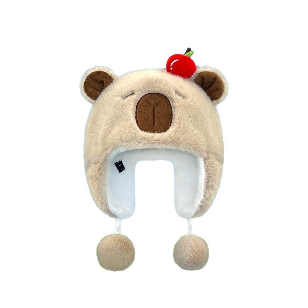 Warm plush hat with ear protection