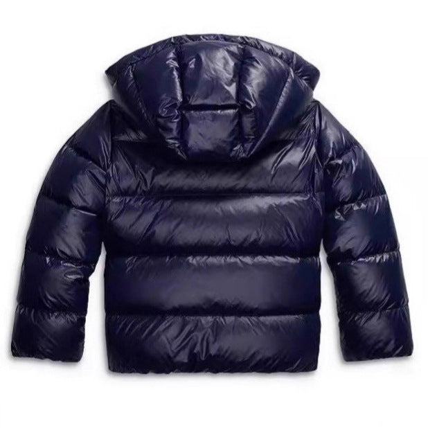 Padded women's hooded jacket in a modern style