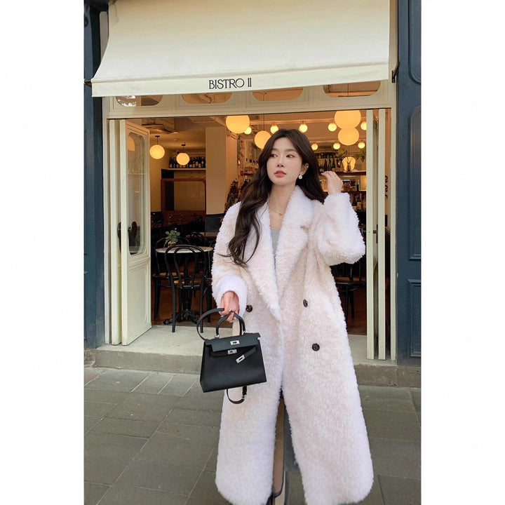 Women's teddy coat in lambskin look