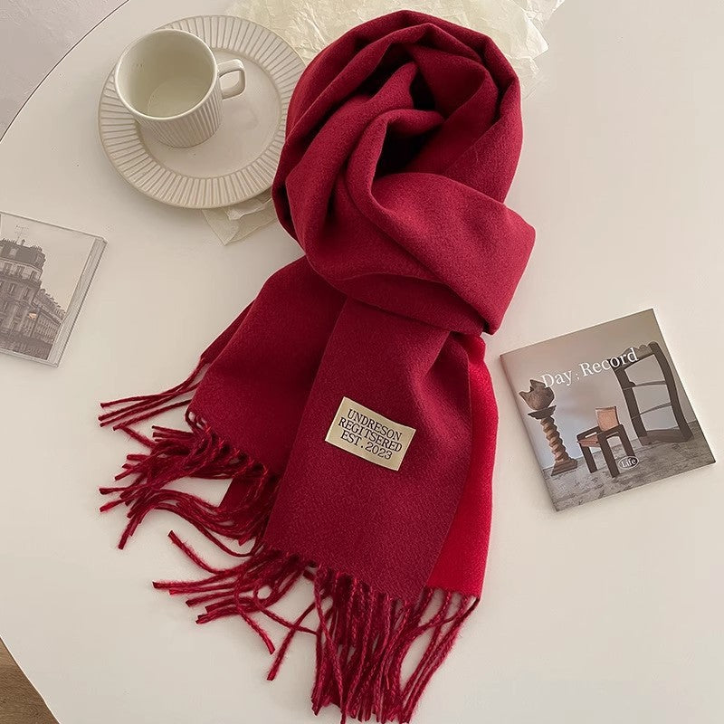 Cashmere knit scarf, 180x45 cm