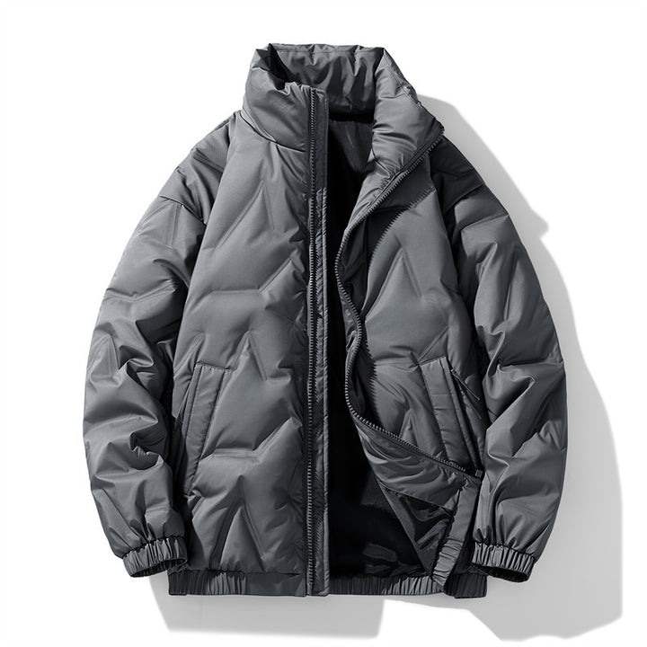 Men's Down Jacket with Stand-Up Collar