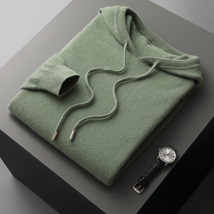 Men's hoodie made of cashmere-wool mix