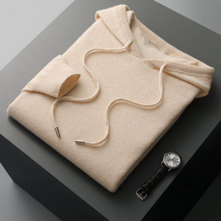 Men's hoodie made of cashmere-wool mix