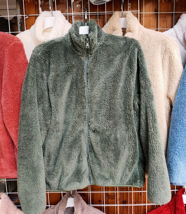 Warm Fleece Jacket with Zipper for Women
