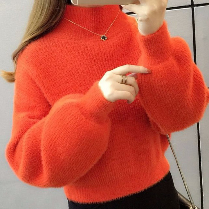 Women's Sweater, Short, Lantern Sleeves, Knit
