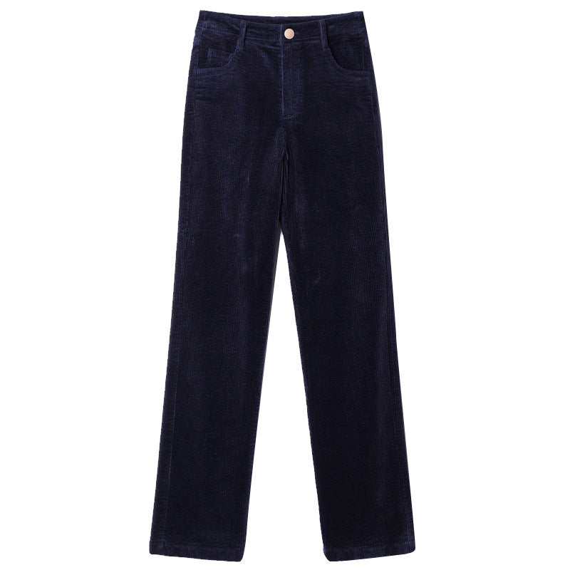 Kord-casual-pants, straight-cut, for women