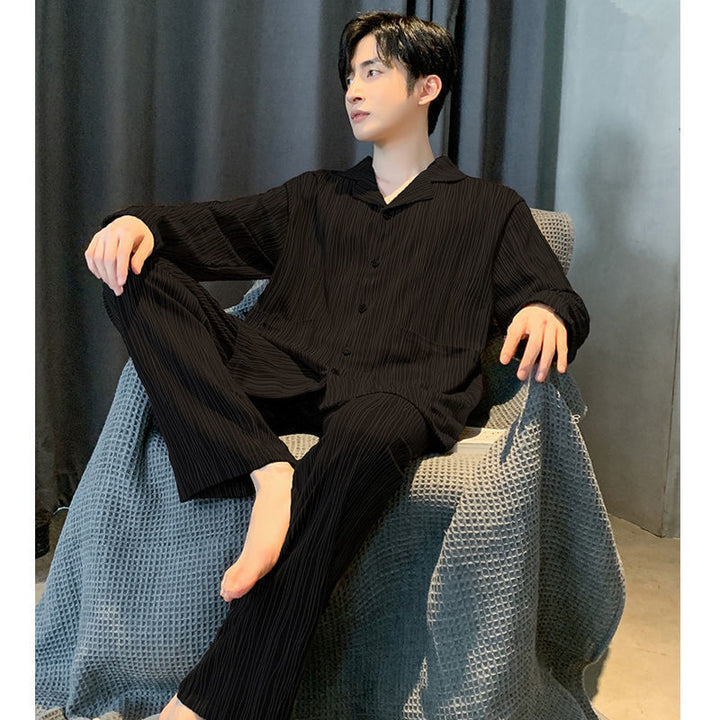 Men's pajamas made of 100% cotton, long-sleeved