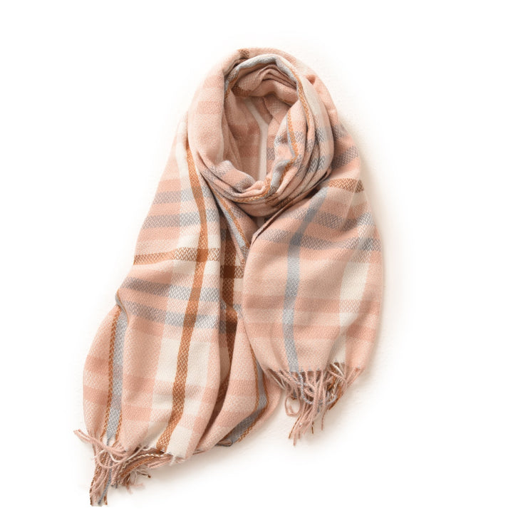 Checked scarf in cashmere look, warming