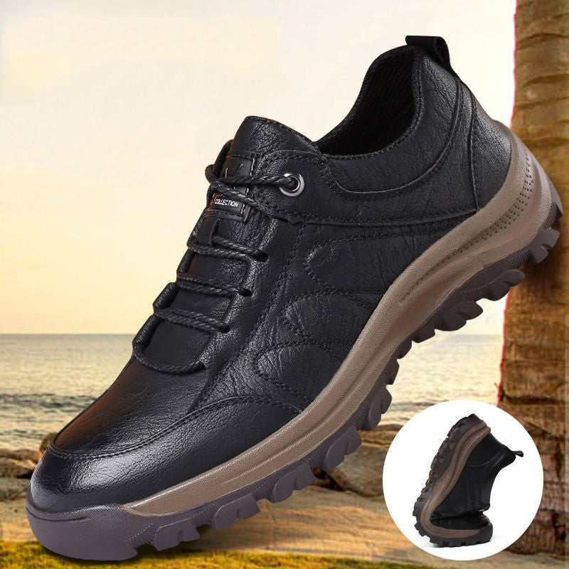 Padded men's winter boots for outdoor and leisure