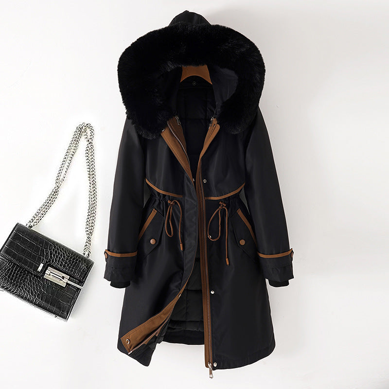 Women's parka, mid-length, with removable inner lining