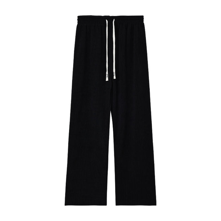 Ladies corduroy pants with wide leg, lined