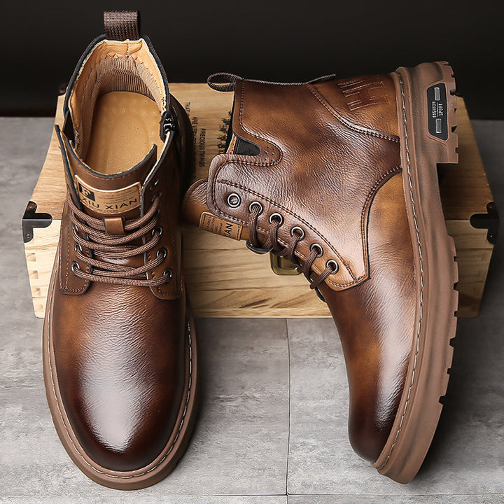 Men's work boots, insulated, slip-resistant