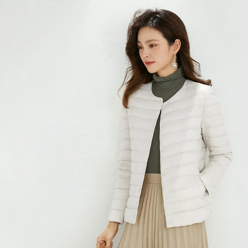 Light women's down jacket, short, versatile