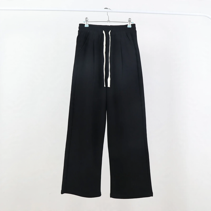 Casual cord pants with drawstring