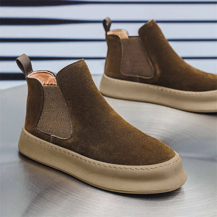 Men's Chelsea Boots, suede look, slip-on, 1203-J