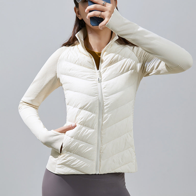 Women’s down jacket, white goose down, slim fit