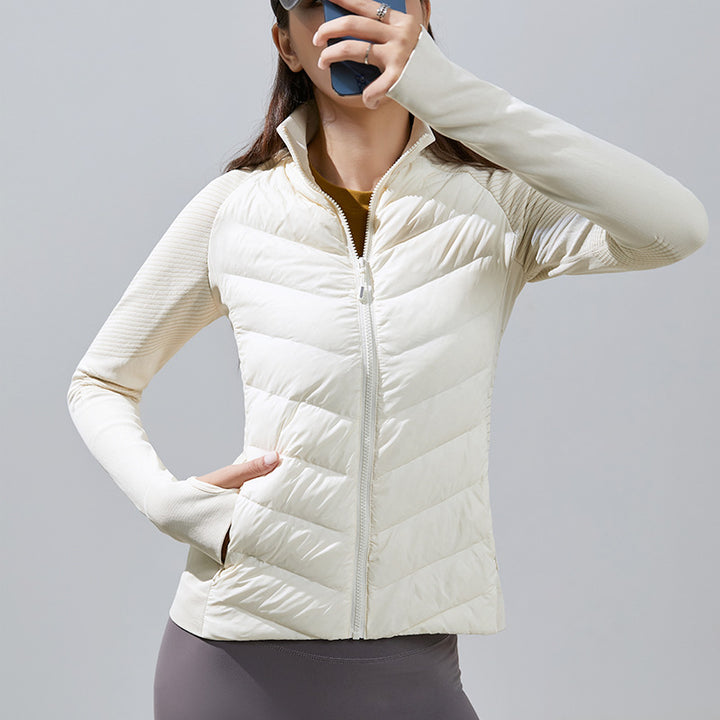 Women’s down jacket, white goose down, slim fit