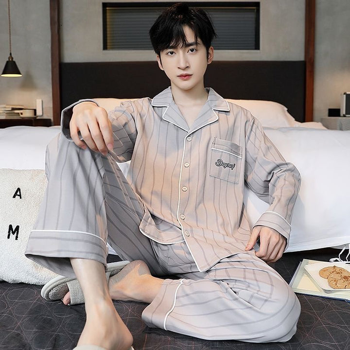 Men's Pajama Set, Cotton, Long Sleeve