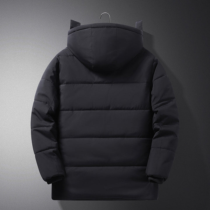 Padded winter jacket for men, detachable hood