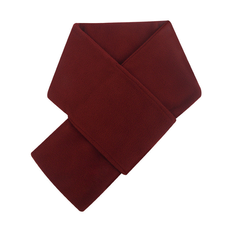 Warm fleece scarf for winter