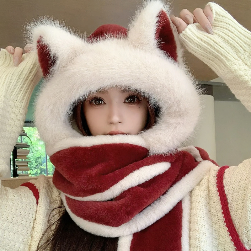 Plush set with ear protection, winter accessory