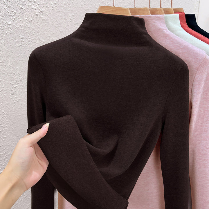 Women's thermal undershirt, high collar, lined