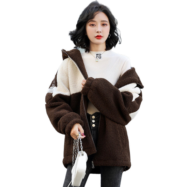 Lamb fleece coat, padded, YQ8529