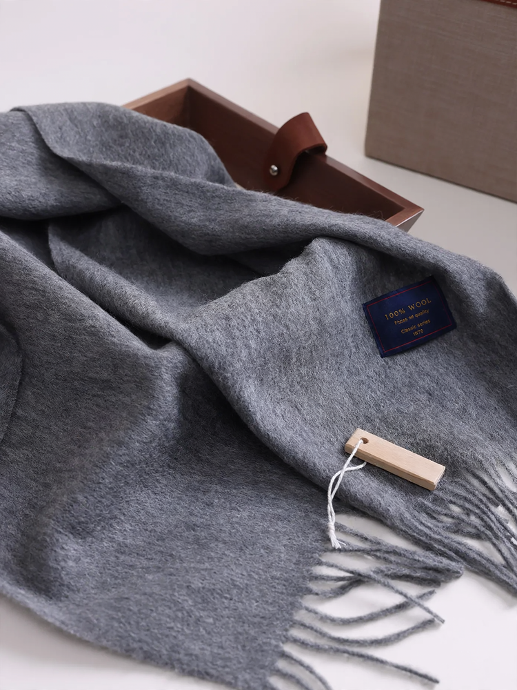 Simple Merino wool scarf, 180 cm