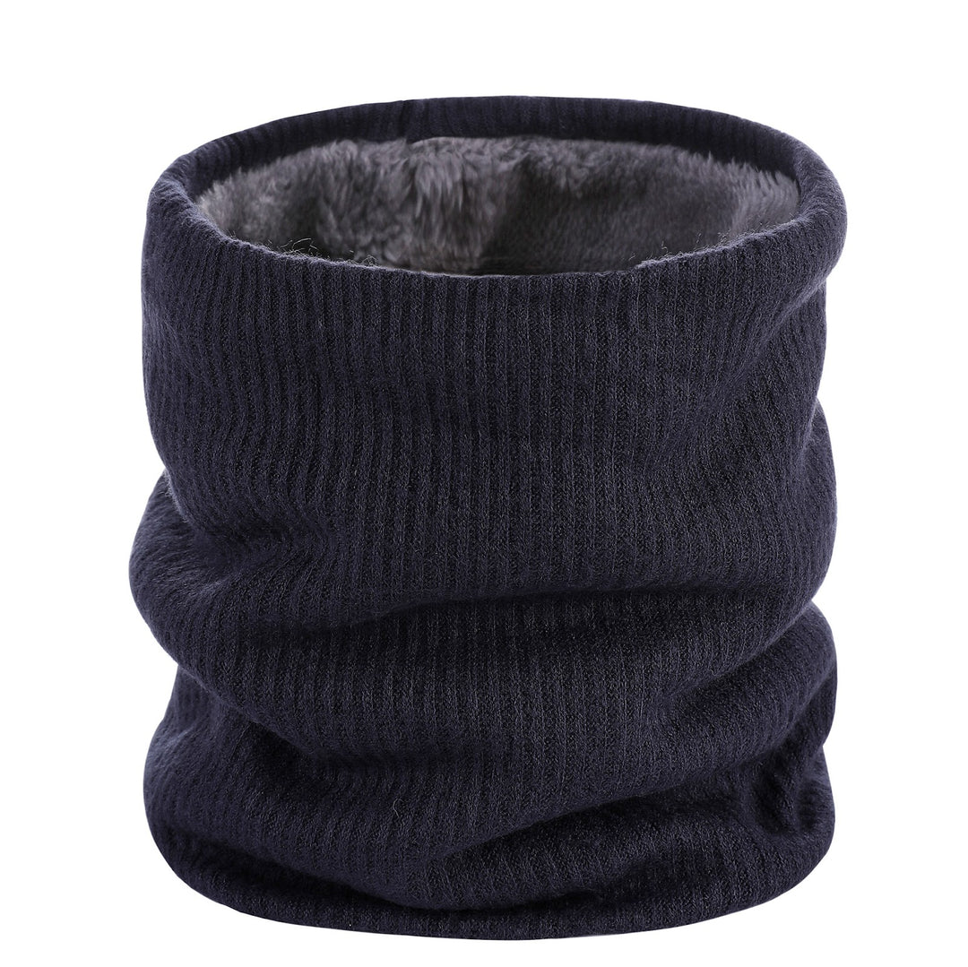 Padded tubular scarf, double-layered, warm