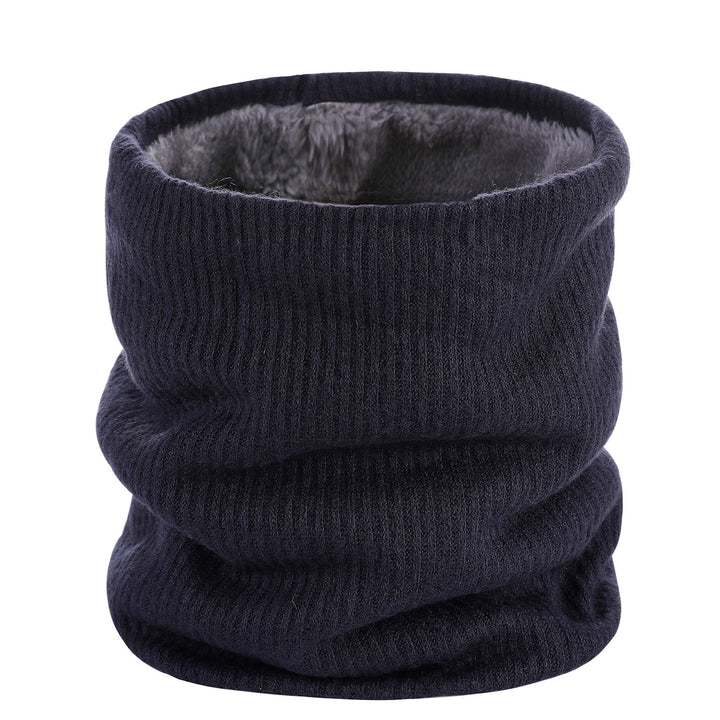 Padded tubular scarf, double-layered, warm