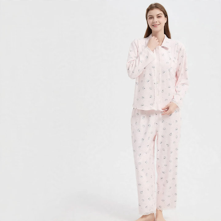 Warmer coral fleece pajama for women, plus sizes