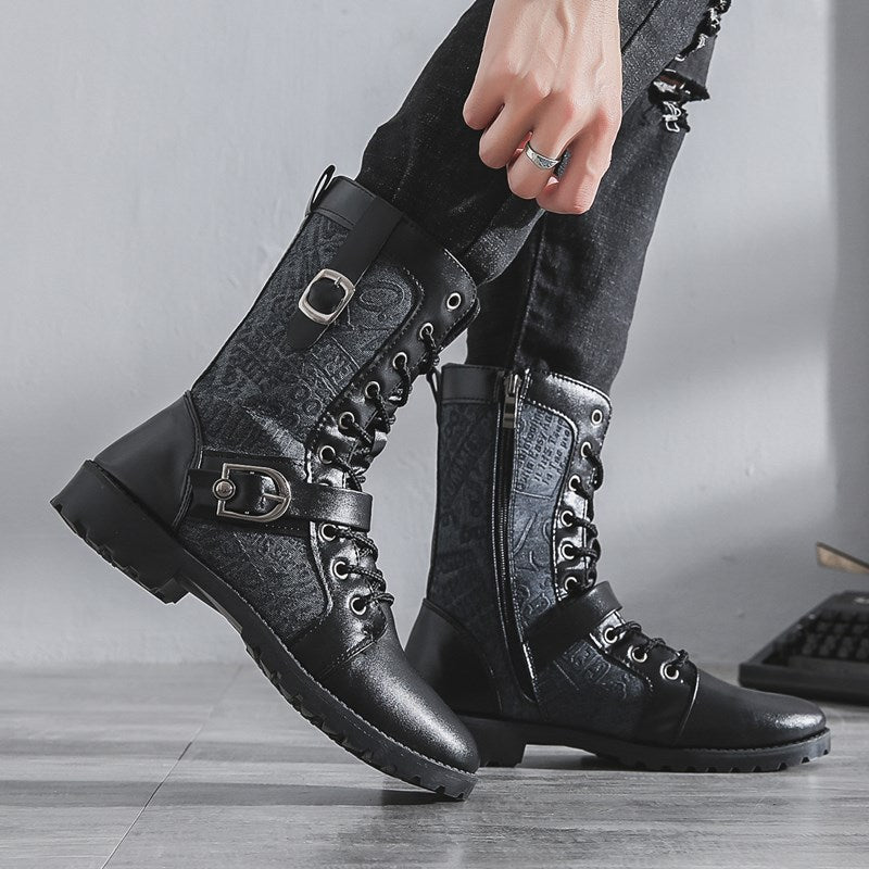 Men's ankle boots in British style, lined