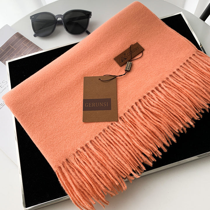 Solid color scarf made of cashmere imitation, 70x200cm