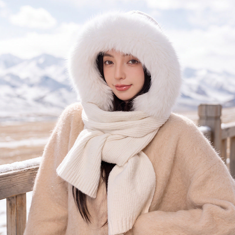Women’s set of hat and scarf, lined