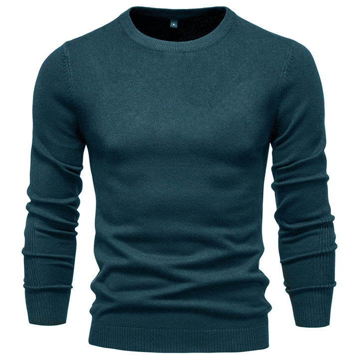 Men's turtleneck sweater, solid color, casual