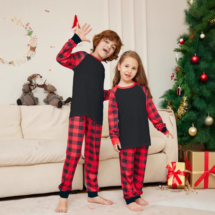 Christmas pajama set for the whole family, checkered