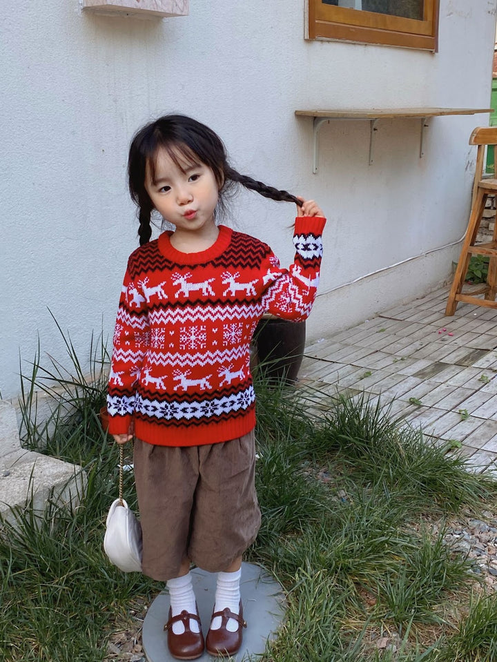 Christmas sweater with snowflake pattern